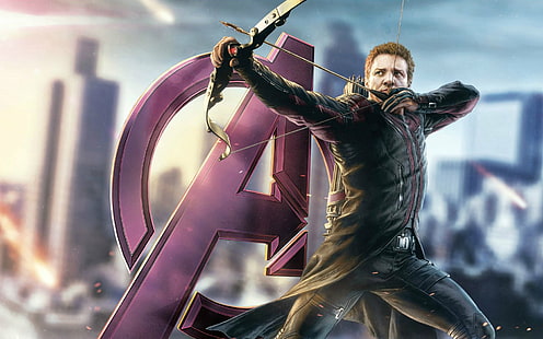 Os Vingadores, Vingadores, Hawkeye, Jeremy Renner, HD papel de parede HD wallpaper