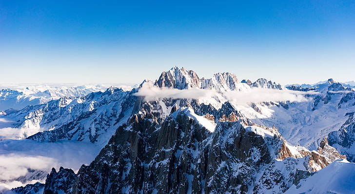산.에베레스트 산, 상판, 눈, 하늘, HD 배경 화면