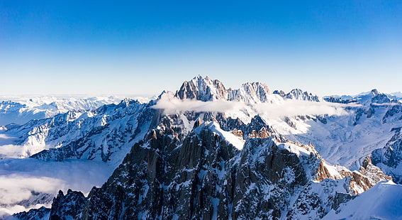 جبل. ايفرست ، الجبال ، القمم ، الثلج ، السماء، خلفية HD HD wallpaper