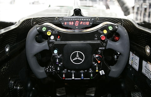 volant de formule 1 mercedesbenz 1594x1023 Voitures Mercedes HD Art, Formule 1, volant, Fond d'écran HD HD wallpaper