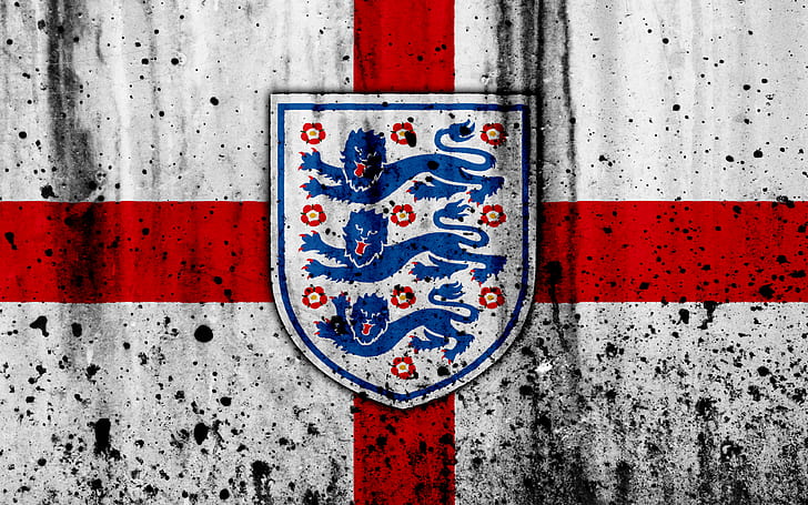 Fußball, englische Fußballnationalmannschaft, Emblem, England, Logo, HD-Hintergrundbild