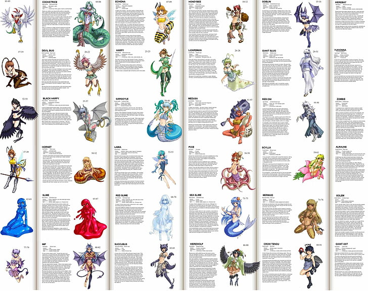 Аниме, Monster Girl Encyclopedia, HD тапет
