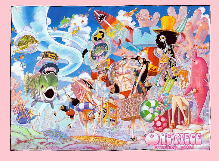 One Piece fan art wallpaper, One Piece, anime, HD wallpaper