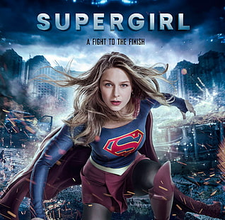 Melissa Benoist, Temporada 3, Supergirl, 2017, HD papel de parede HD wallpaper