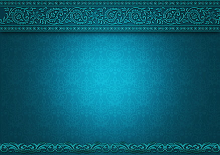 modèle, texture, ornement, turquoise, vintage, Fond d'écran HD HD wallpaper