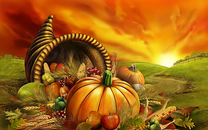 Makanan Thanksgiving, Thanksgiving, Makanan, Wallpaper HD