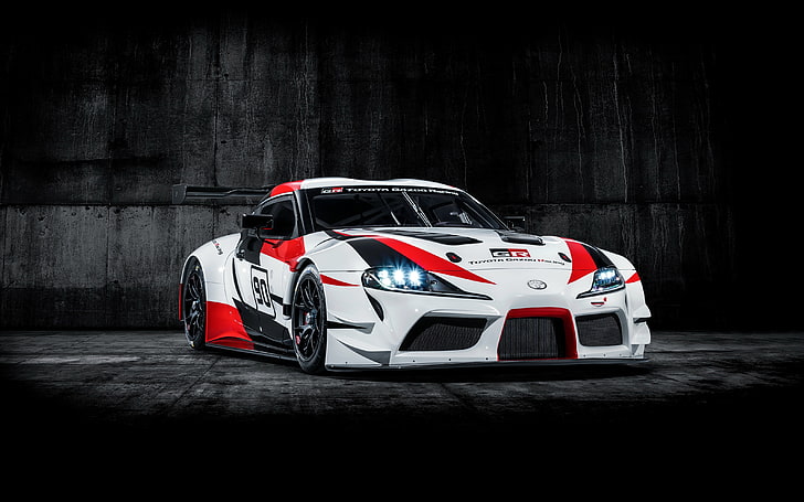 toyota supra gr, racing, cars, front view, Vehicle, HD wallpaper