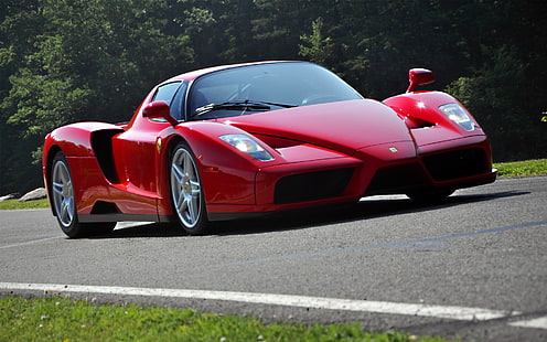 Enzo Ferrari, araba, kırmızı araba, araç, HD masaüstü duvar kağıdı HD wallpaper