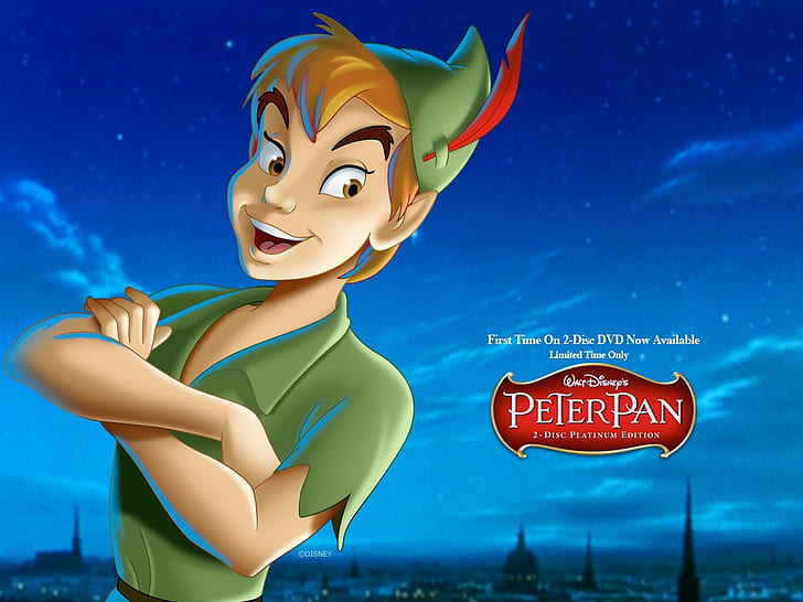 kreskówka Disney Peter Pan Entertainment Movies Sztuka HD, disney, kreskówka, Piotruś Pan, Tapety HD