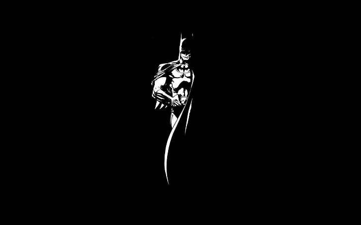 Batman fondo de pantalla, Batman, minimalismo, ilustraciones, Fondo de pantalla HD