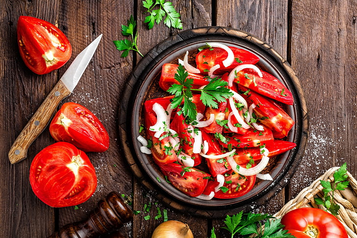 tomat, benda mati, makanan, sayuran, Wallpaper HD