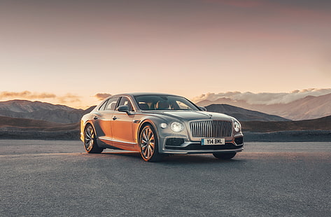 Bentley, Bentley Flying Spur, Auto, Luxusauto, Silberauto, Fahrzeug, HD-Hintergrundbild HD wallpaper
