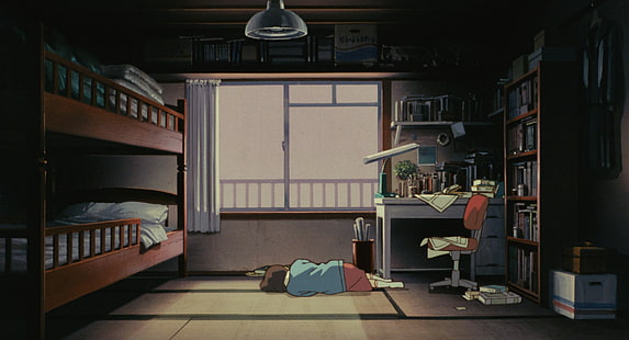 Zurück, Fenster, Bett, Schreibtisch, Flüstern des Herzens, HD-Hintergrundbild HD wallpaper