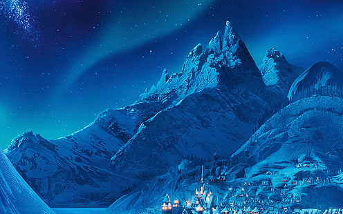 hintergrundbild, elsa, gefroren, burg, königin, disney, illust, schnee, artikel, HD-Hintergrundbild HD wallpaper