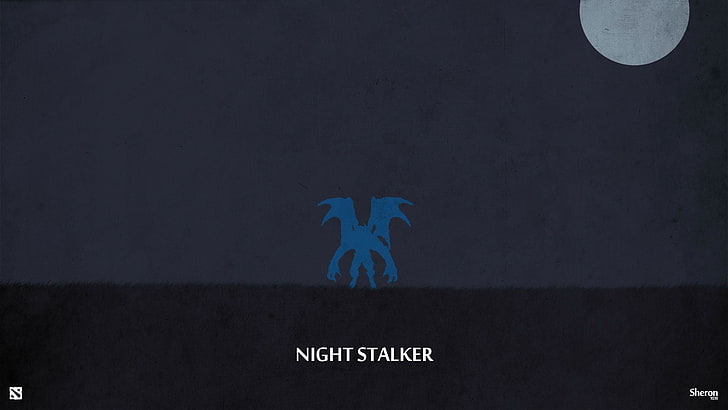 Logo Night Stalker, Dota 2, gry wideo, Night Stalker (DOTA 2), Tapety HD