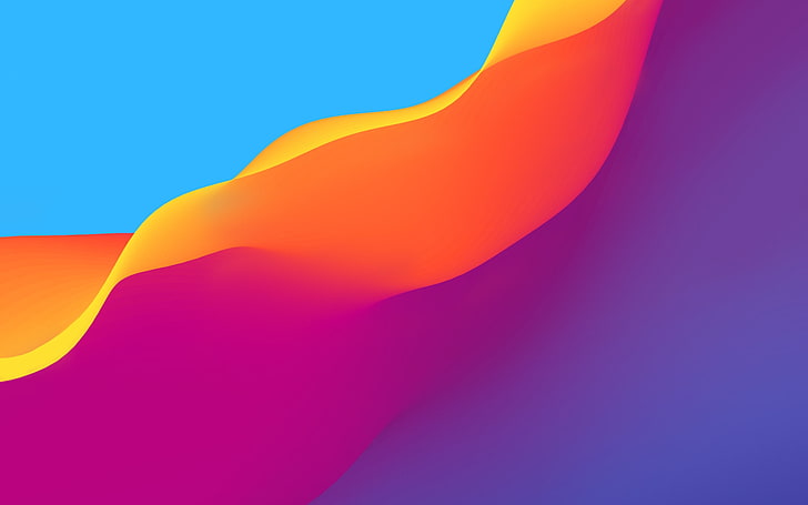 colorful waves, flow, Abstract, HD wallpaper