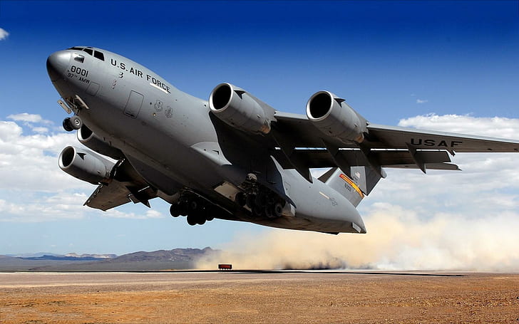 Airforce c 17 globemaster, other aircraft, aircraft, airforce, globemaster, transport, military, HD wallpaper