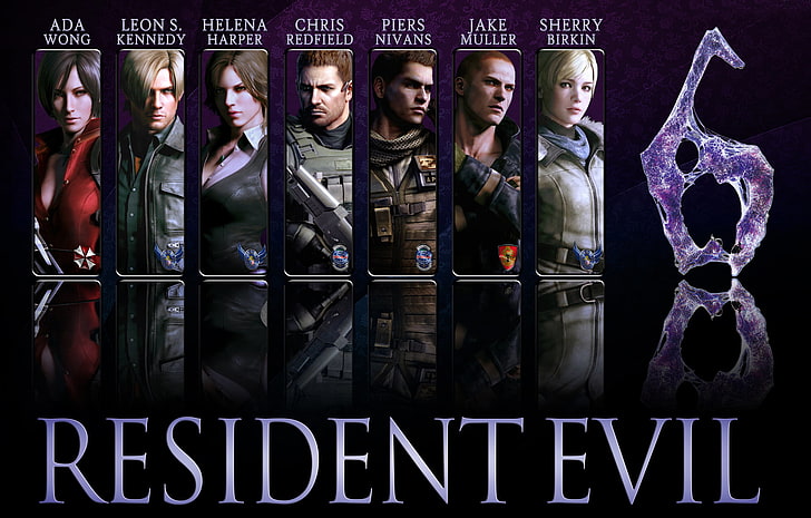 Resident Evil Hintergrundbild, Spiel, Resident Evil, Resident Evil 6, Leon Scott Kennedy, Chris Redfield, Helena Harper, Jake, Sherry Birkin, Ada Wong, Piers Nivans, Biohazard 6, HD-Hintergrundbild