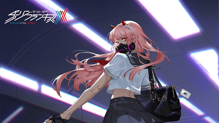 Anime, Darling in the FranXX, Zero Two (Darling in the FranXX), Tapety HD
