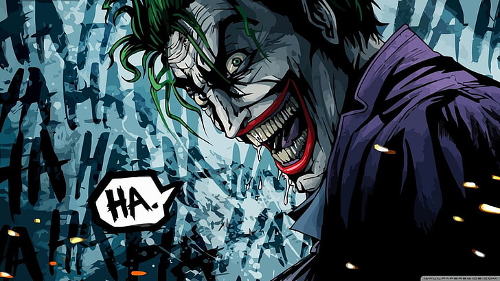 Ilustracja Jokera, Komiksy, Joker, Batman, Tapety HD
