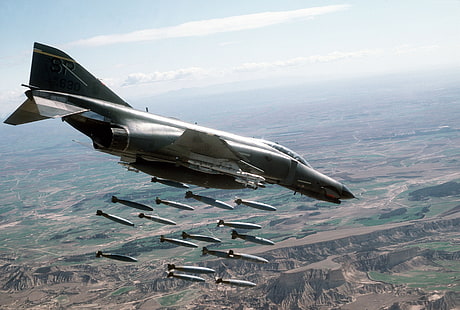 caça, McDonnell Douglas F-4 Phantom II, Força Aérea dos EUA, F 4, caça-bombardeiro, Phantom 2, HD papel de parede HD wallpaper