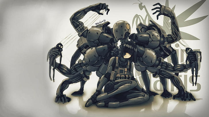GiA, Anime Girls, Metal Gear Solid, Screaming Mantis, Videospiele, Metal Gear Solid 4, Manga, digitale Kunst, HD-Hintergrundbild