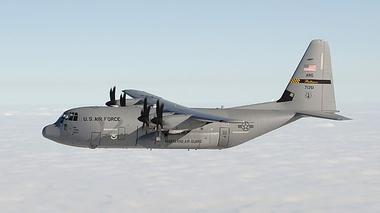 군사 수송 항공기, 록히드 C-130 허큘리스, HD 배경 화면 HD wallpaper