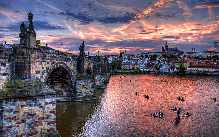 pont, prague, europe, voyage, pont charles, république tchèque, monde, pont dans la rivière photo, pont, prague, europe, voyage, pont charles, république tchèque, monde, Fond d'écran HD