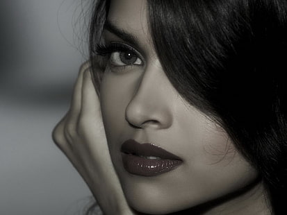 Deepika Padukone Pretty Look, 여성용 적갈색 립스틱, 여성 유명 인사, Deepika Padukone, 볼리우드 유명 인사, 입술, 아름다운, HD 배경 화면 HD wallpaper