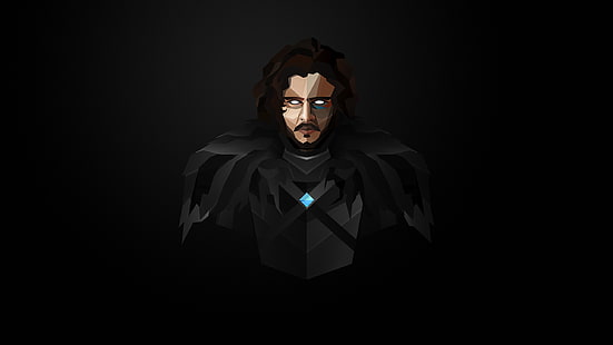 Jon Snow, Minimal, Dark, Artwork, Black, Game of Thrones, HD wallpaper HD wallpaper