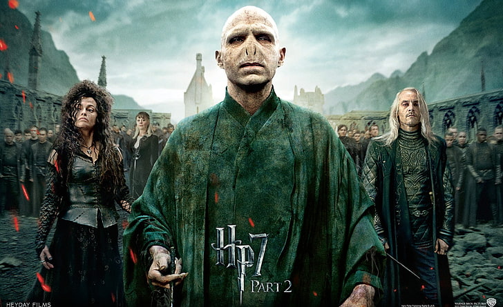 Harry Potter And The Deathly Hallows Part 2..., Harry Potter 7 Part 2 poster, Movies, Harry Potter, Villains, harry potter and the deathly hallows, hp7, lord voldemort, harry potter and the deathly hallows part 2, hp7 part 2, HD wallpaper