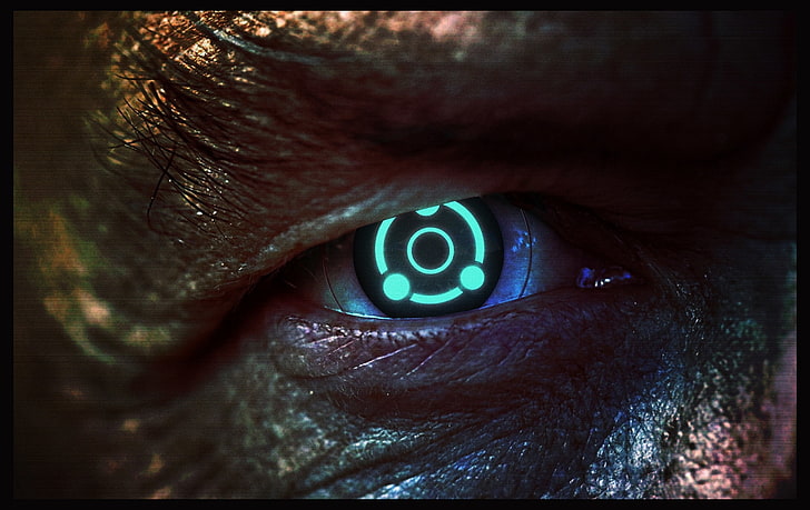 green and black eye, eyes, mass effect, illusive man, Ghost Eye, HD wallpaper