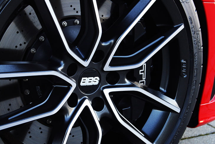 Rueda de vehículo BBS negra, Audi S3, BBS, coche, MTM, ruedas, Fondo de pantalla HD