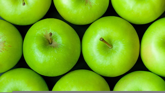 Jabłka HD, jabłka, owoce, zielone, Tapety HD HD wallpaper