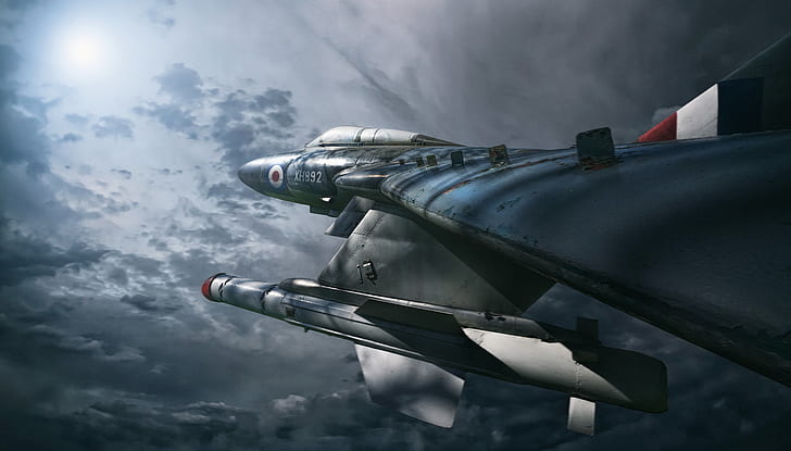 Photoshop, Composite, Night Hunter, Gloster Javelin FAW.9R, HD-Hintergrundbild