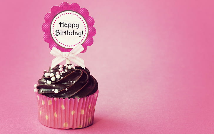 Geburtstag Cupcake, Happy, Geburtstag, Cupcake, Geburtstag Cupcake, HD-Hintergrundbild