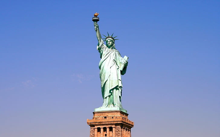 Statua della libertà: la sua gamba destra è legata alla catena che rende la statua dello schiavo, ma mostra la libertà che la sua importanza dovrebbe conoscere le persone in tutto il mondo, Sfondo HD