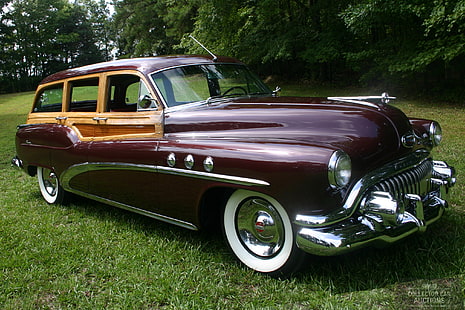 1952, 263ci, buick, автомобили, класика, комби, ретро, ​​направо 8, вагон, HD тапет HD wallpaper
