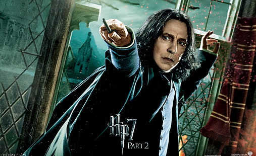 HP7 Part 2 Snape, Harry Potter 7 part 2 movie cover, Movies, Harry Potter, harry potter and the deathly hallows, hp7, professor severus snape, harry potter and the deathly hallows part 2, hp7 part 2, final battle, snape, HD wallpaper HD wallpaper