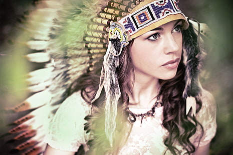Femmes, Amérindienne, Fond d'écran HD HD wallpaper