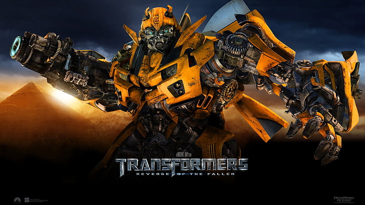 Ilustração de Transformers, Transformers, Transformers: A Vingança dos Caídos, Bumblebee, filmes, arte digital, robô, HD papel de parede
