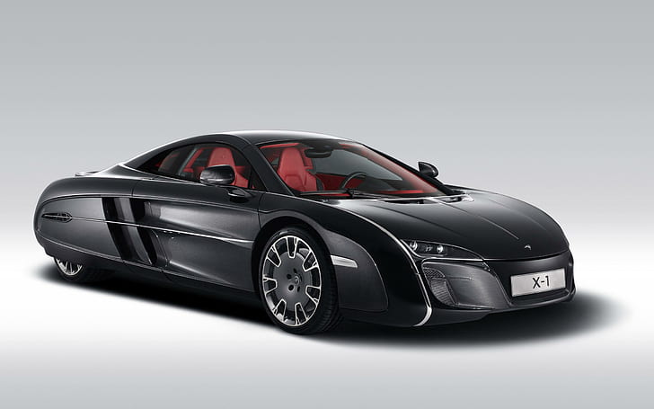 Mclaren UNIQUE X 1 Concept, black sports car, concept, mclaren, unique, cars, HD wallpaper