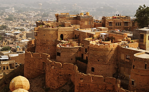 Jaisalmer Fort, braunes konkretes Zinnen, Asien, Indien, HD-Hintergrundbild HD wallpaper