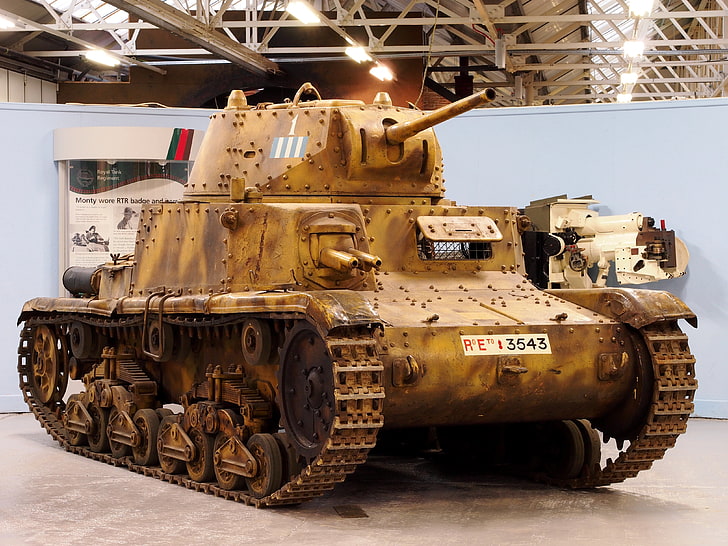 tanque, italiano, médio, WW2, variante arenosa, Carro armato, M13 / 40, HD papel de parede