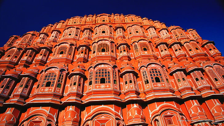Palais des vents, Jaipur, Rajasthan, Inde, Monuments, Fond d'écran HD