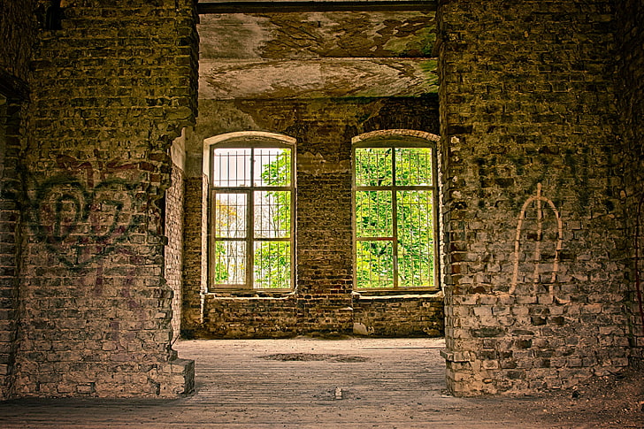 abandoned, architecture, atmosphere, brick, broken, home, leave, lost places, old, old building, pforphoto, planks, ruin, uninhabited, wall, window, HD wallpaper