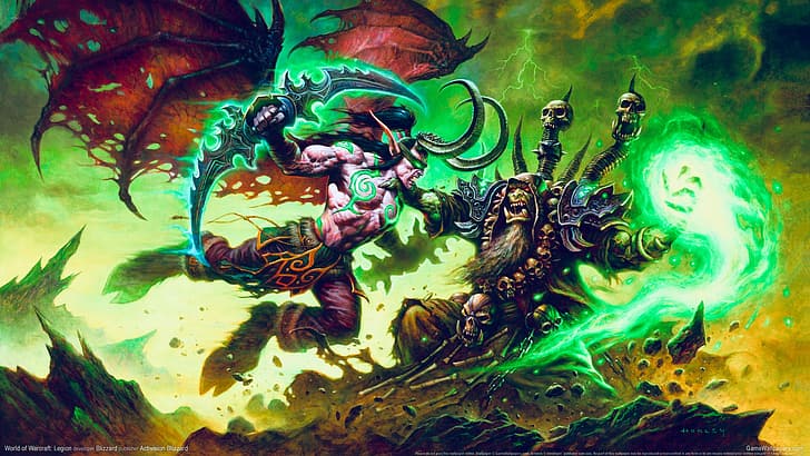 Warlock, World of Warcraft Legion, Legion, HD тапет