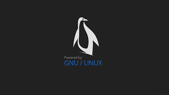 Logotipo GNU / Linux, Linux, GNU, minimalismo, HD papel de parede HD wallpaper