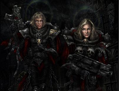 солдат игры обои, женщины, оружие, Warhammer, Адепт Сороритас, Сестры битвы, 40k, HD обои HD wallpaper