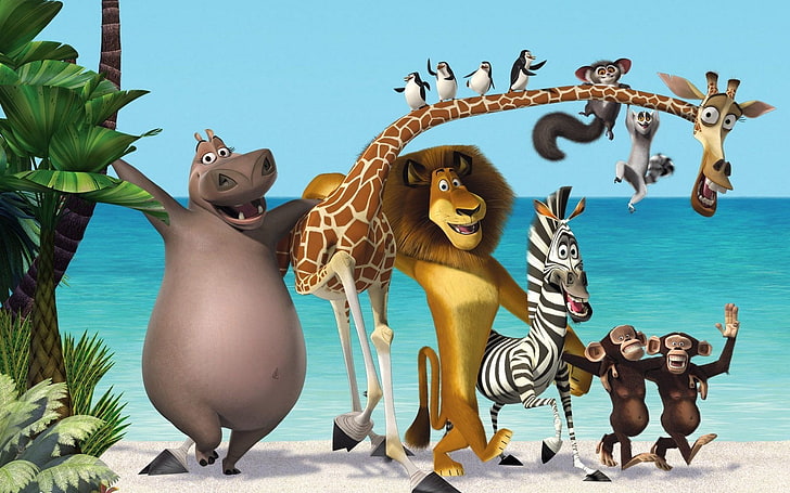 Disney Madagascar digital wallpaper, Movie, Madagascar 3: Europe's Most Wanted, HD wallpaper